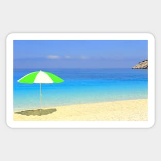 Sun, Sea, Shade and Shadow - Myrtos Beach Sticker